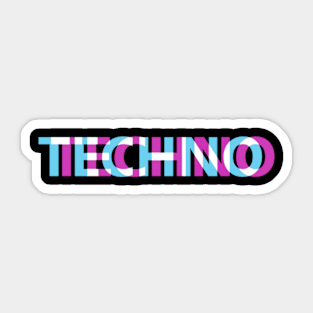 Techno 3D Sticker